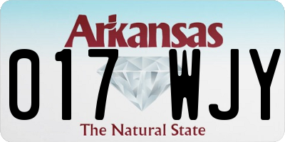 AR license plate 017WJY