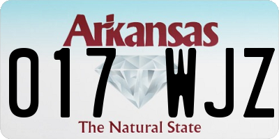 AR license plate 017WJZ