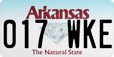 AR license plate 017WKE