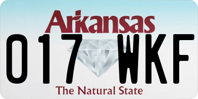 AR license plate 017WKF