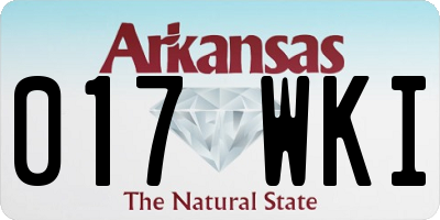 AR license plate 017WKI