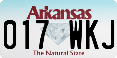 AR license plate 017WKJ