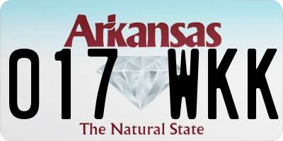 AR license plate 017WKK