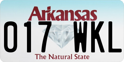 AR license plate 017WKL