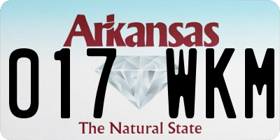 AR license plate 017WKM