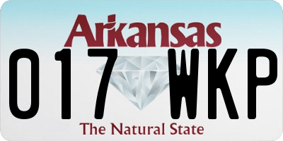 AR license plate 017WKP