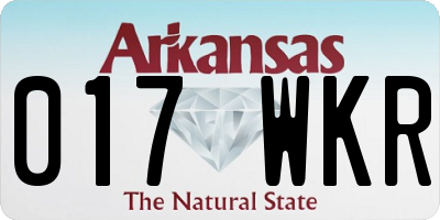 AR license plate 017WKR