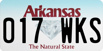 AR license plate 017WKS