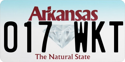 AR license plate 017WKT