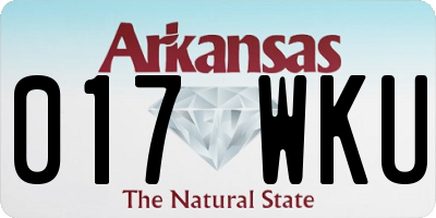 AR license plate 017WKU