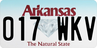 AR license plate 017WKV