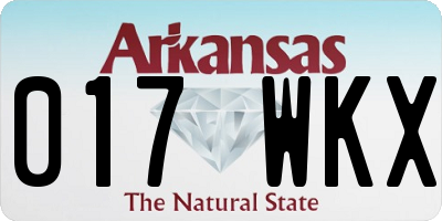 AR license plate 017WKX