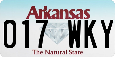 AR license plate 017WKY