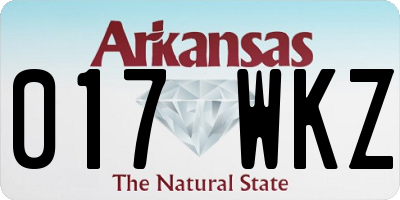 AR license plate 017WKZ