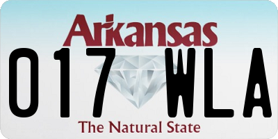 AR license plate 017WLA