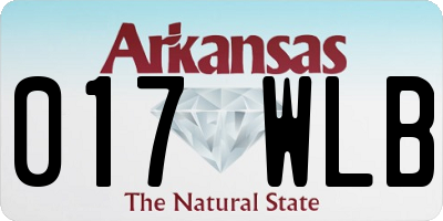 AR license plate 017WLB
