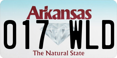 AR license plate 017WLD