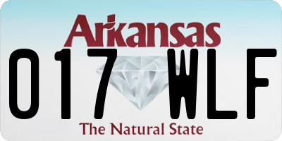 AR license plate 017WLF