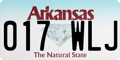AR license plate 017WLJ