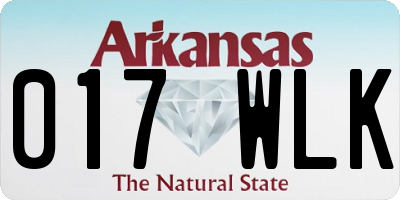 AR license plate 017WLK