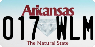 AR license plate 017WLM
