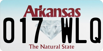 AR license plate 017WLQ
