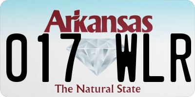 AR license plate 017WLR