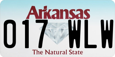AR license plate 017WLW