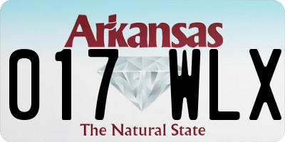 AR license plate 017WLX
