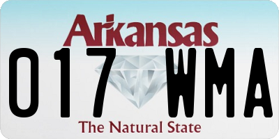 AR license plate 017WMA
