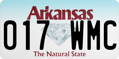 AR license plate 017WMC