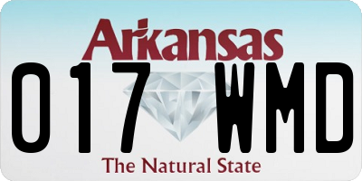 AR license plate 017WMD