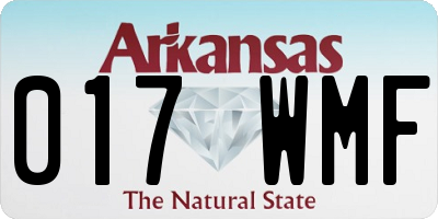 AR license plate 017WMF
