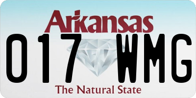 AR license plate 017WMG