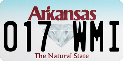 AR license plate 017WMI