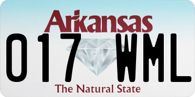 AR license plate 017WML