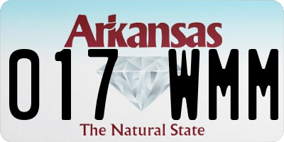 AR license plate 017WMM