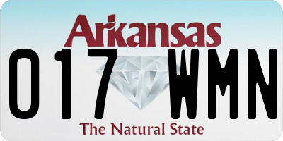 AR license plate 017WMN