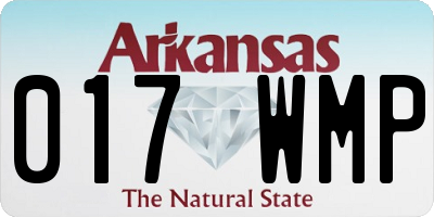 AR license plate 017WMP