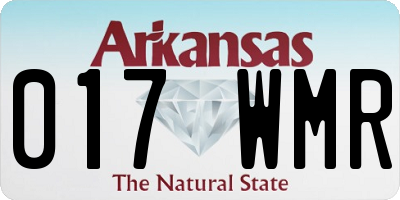 AR license plate 017WMR