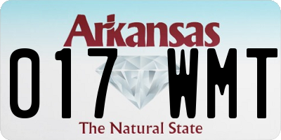 AR license plate 017WMT