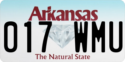 AR license plate 017WMU