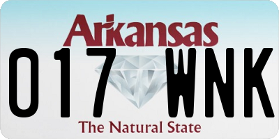 AR license plate 017WNK