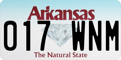 AR license plate 017WNM