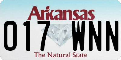 AR license plate 017WNN