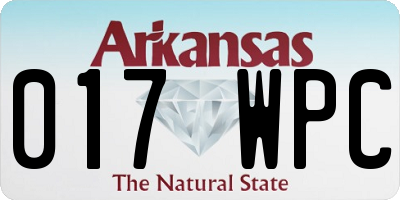 AR license plate 017WPC