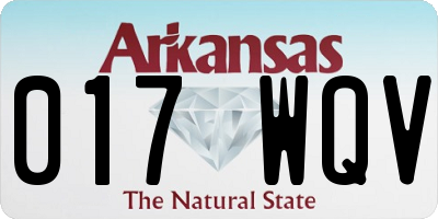 AR license plate 017WQV