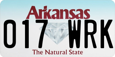 AR license plate 017WRK