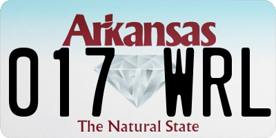 AR license plate 017WRL