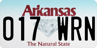 AR license plate 017WRN